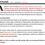 Parool aug 2016 keurmerk Amsterdam Made