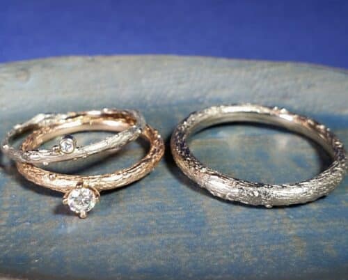 trouwringen takjes * roodgoud & diamant * witgoud & diamant * witgoud