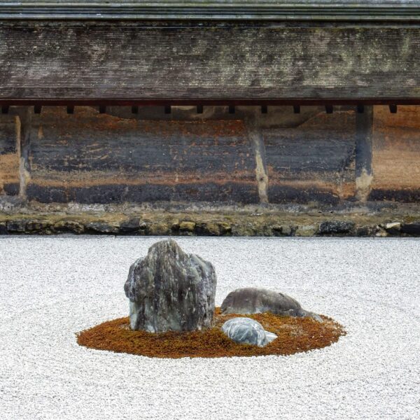 Zen rotstuin in Kyoto Japan.