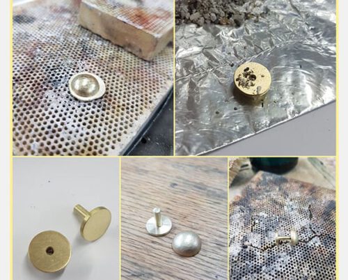 Maakproces Geelgouden manchetknopen. Assieraad. Yellow gold cufflinks. Remembrance jewel. Oogst goudsmid Amsterdam