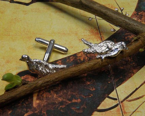 Zilveren vogeltjes manchetknopen. Silver bird cufflinks. Uit het Oogst atelier Amsterdam.