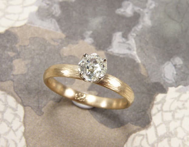 gouden verlovingsring * ritme & diamant * maatwerk voor martijn