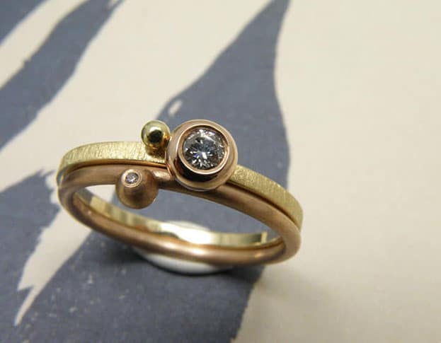 Stackable rings made at the Oogst studio. Collect your own classic mix or change it up everyday. Oogst goldsmith in Amsterdam