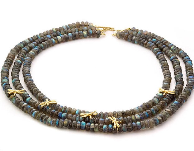 collier insecten * labradoriet: geoogst - Afbeelding 2