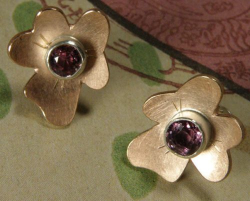 roze saffier oorsieraden * maatwerk voor saffier