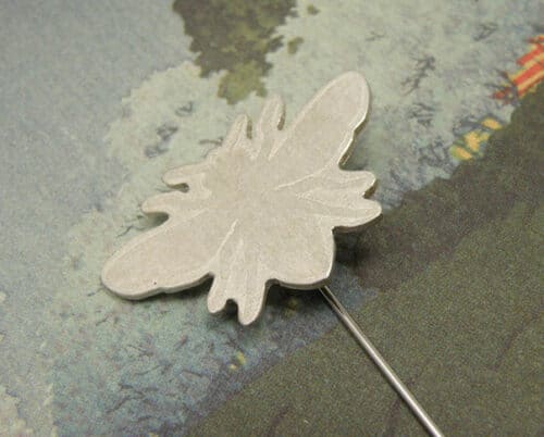 Zilveren bijtje speld. Silver bee pin. Oogst goudsmeden Amsterdam.