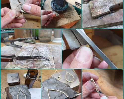 Maakproces as sieraad Druppel. Making of the earrings Drops. remembrande jewel. Gedenksieraad. Design by Oogst Amsterdam
