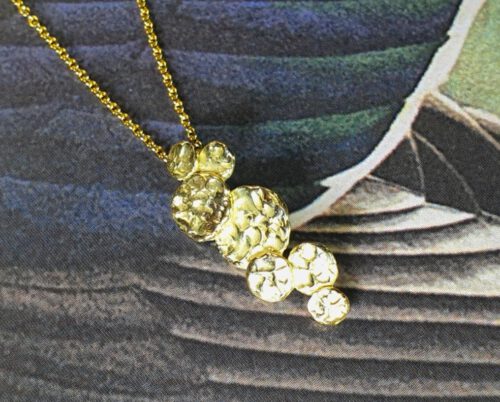 Geelgouden 'Cirkels' hanger. Yellow gold 'Circles' pendant. Oogst goudsmid Amsterdam