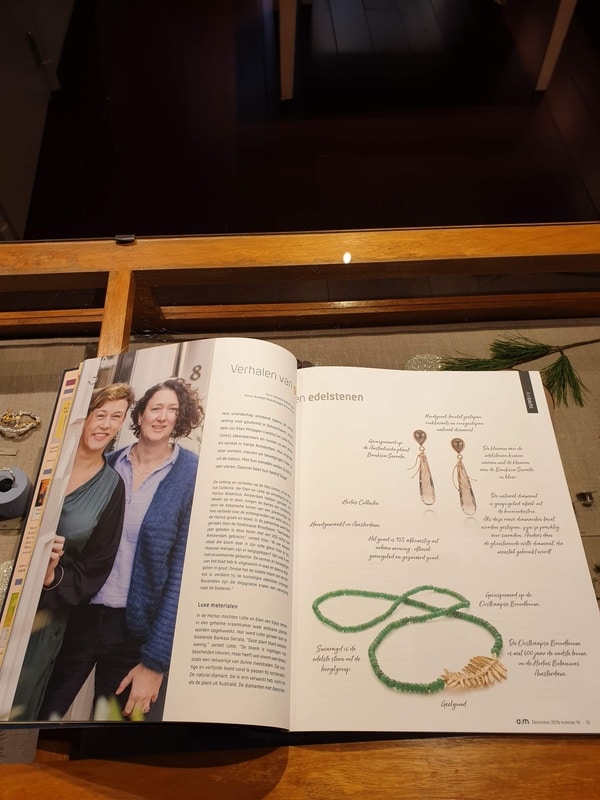 Oogst in de media, Antroposofie magazine dec 2019. Verhalen van goud en edelstenen.
