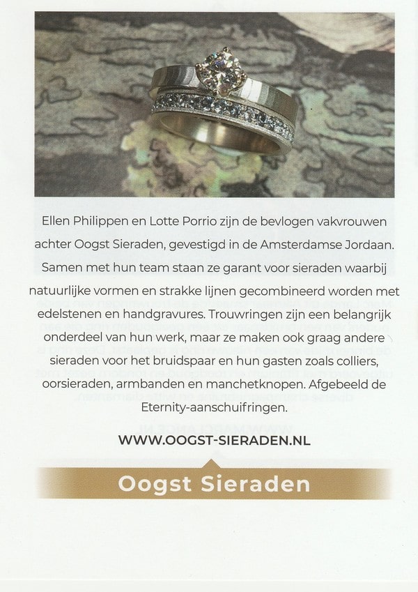 Oogst in de media, In vakblad Edelmetaal, december 2019, eternity ring