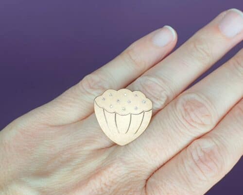 Roségouden ring Lotus uit de japonais collectie met diamanten. Rosé gold Lotus ring with diamonds. Amsterdam goudsmid Oogst.