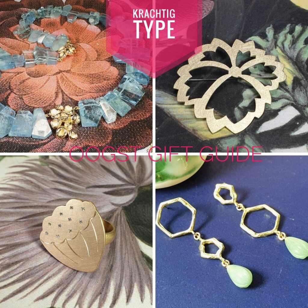 Gift Guide by Oogst Jewellery for the exuberant type, with the standout showstoppers from the Oogst collectie.