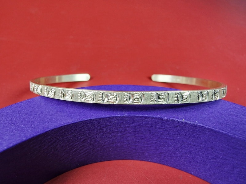 golden cuff bracelet thistle: sold