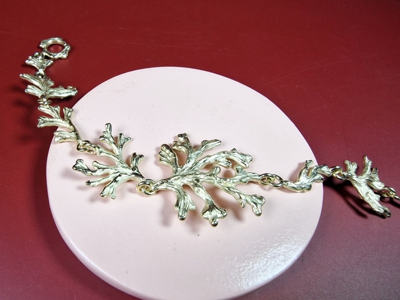 Geelgouden schakel armband Zeewier. Oogst Sieraden in Amsterdam