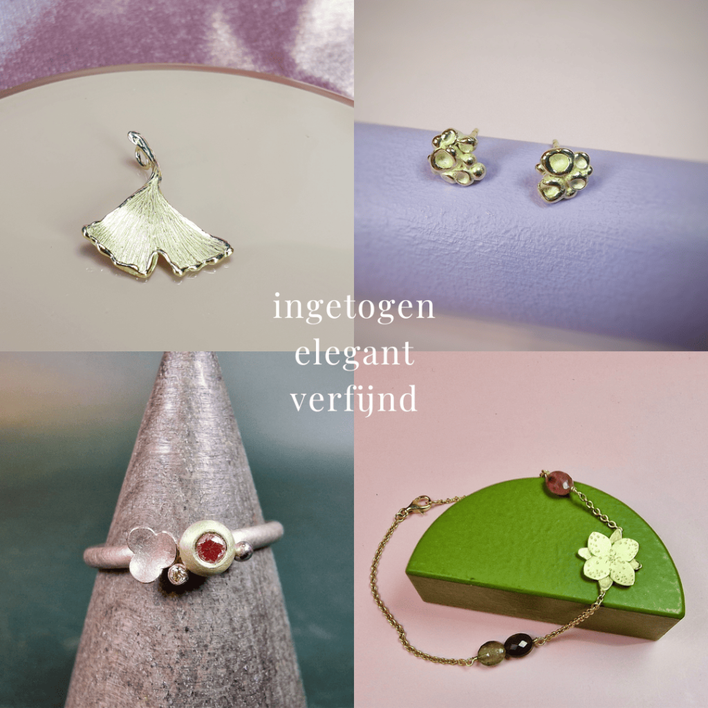 4 voorbeelden van elegante sieraden uit de Oogst collectie. De Oogst gift guide voor verfijnde, ingetogen sieraden.