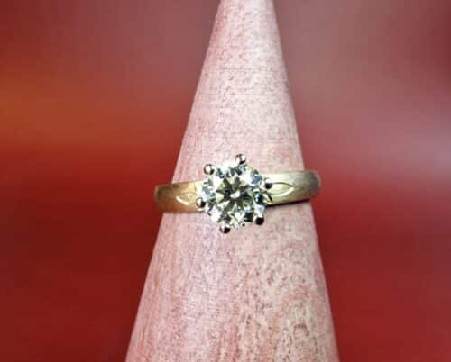 roségouden diamanten ring * ritme